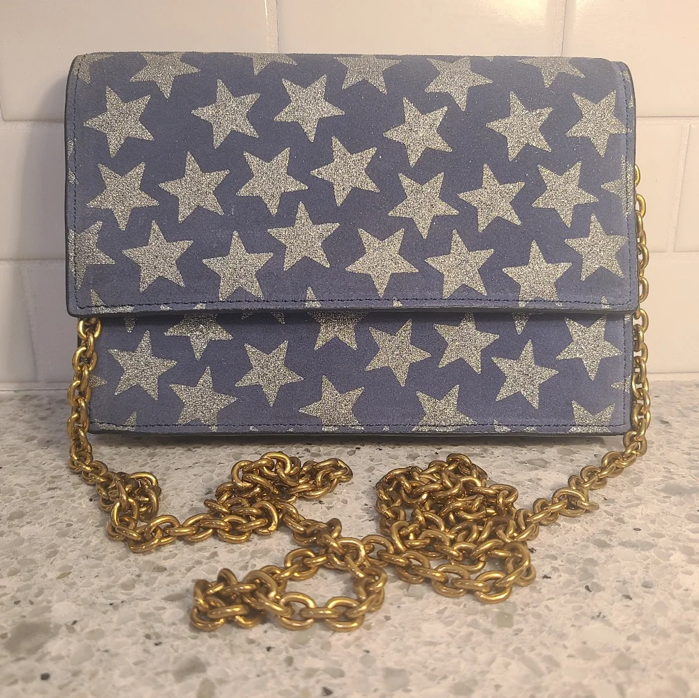 Jcrew Harrison Clutch Convertible Crossbody Bag Stars Italy